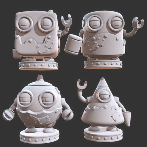 3d Printable Ravensburger Primitive Robots By Blackspire Studio