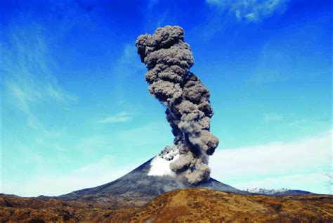 Karymsky Volcano Rock Formation