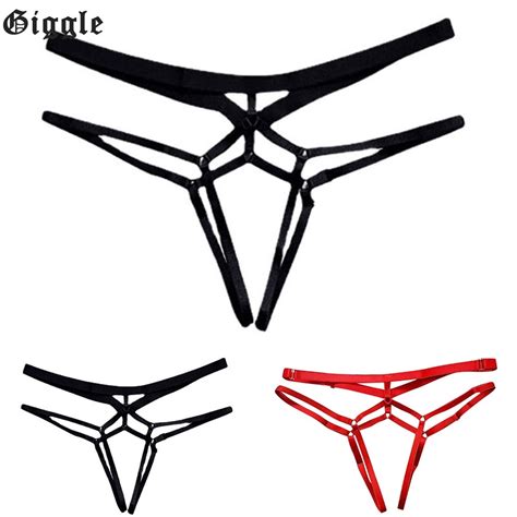 GIGWomen Sexy Thong G String Underwear Panties Hollow Out Crotchless Lingerie Panty Shopee