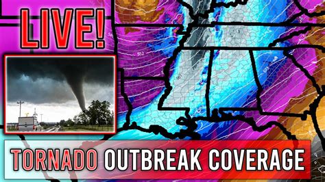 Live Major Tornado Outbreak Coverage Very Large Tornadoes Possible