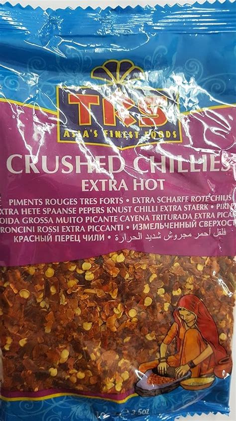 TRS Crushed Chillies Extra Hot 100g Amazon Co Uk Grocery