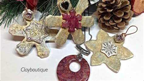 Polymer Clay Christmas Ornaments With Bonus Pendant YouTube