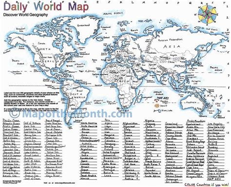 Daily World (Blank) Map - Maps for the Classroom