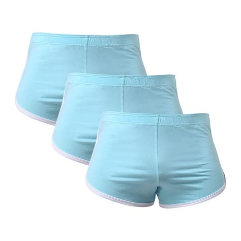 Dengdeng 3pcs Boxer Briefs For Men Soft Solid Color Men Underwear Brief Comfort Multipack Low