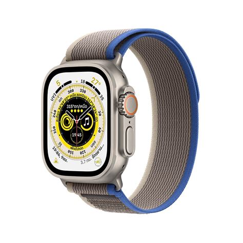 Apple Watch Ultra GPS Cellular 49mm Titanium Case With Blue Gray