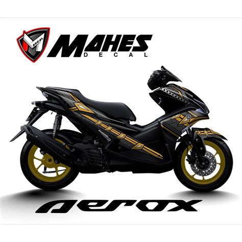 Decal Aerox 155 Fullbody Dekal Stiker Sticker Aerox Desain Black