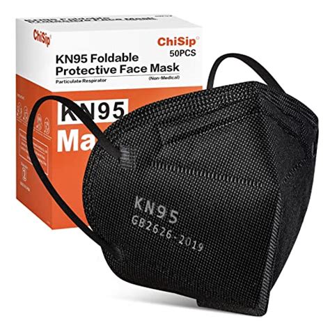 ChiSip Kn95 Face Masks 50 Pack Individually Wrapped Cup Dust Safety