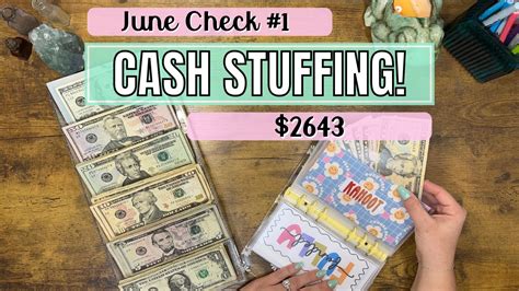 Cash Stuffing June Check Zero Based Budget Cash