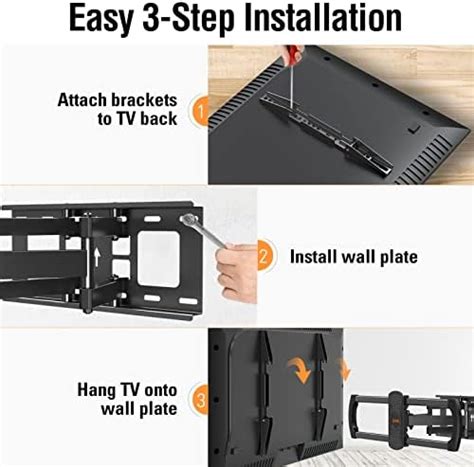 Elived Ul Listed Tv Wall Mount For Most Inch Flat Screen Tvs