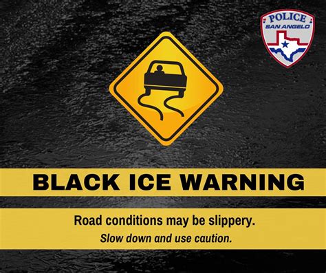 San Angelo Police: Black Ice Warning