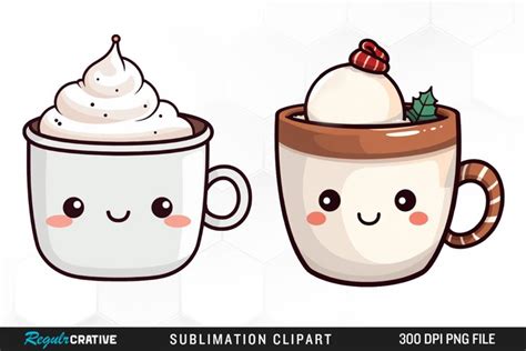 Cute Christmas Hot Cocoa Cup Clipart