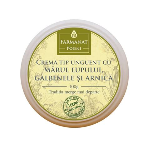 Crema Tip Unguent Cu Marul Lupului Galbenele Si Arnica 100g EMAG Ro