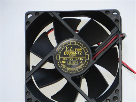 YATE LOON D80SM 12 12V 0 14A 2wires Cooling Fan