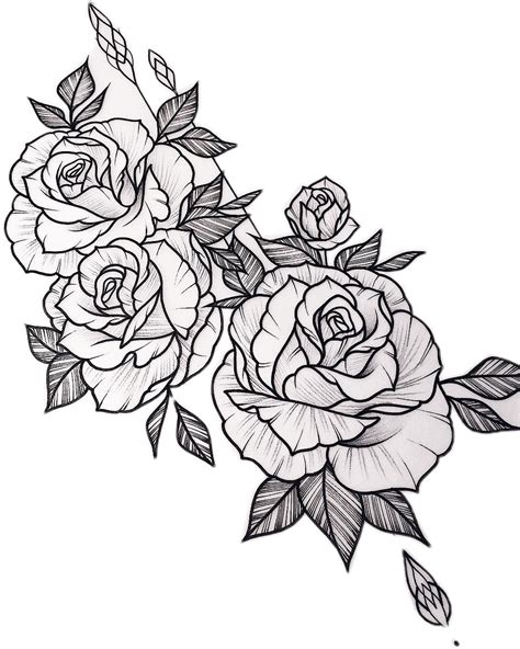 Tattoo Rose Template Printable Calendars At A Glance