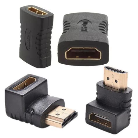 Combo 2 đầu Chuyển Hdmi Xoay Vuông Góc And 2 đầu Nối Hdmi 2 Cổng Cái