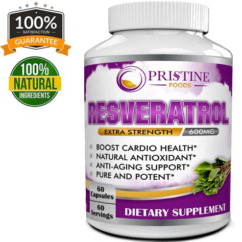 Pristine Extra Strength Resveratrol Supplement Mg Trans