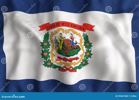 West Virginia State flag stock illustration. Illustration of design ...