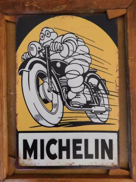 PANNEAU MURAL 30x20 cm plaque métal publicitaire MICHELIN EUR 12 00