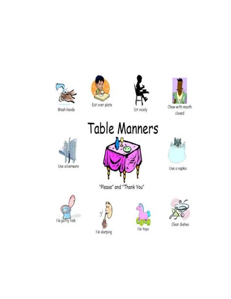 Table Manners Clipart