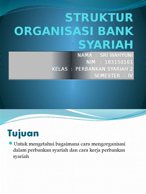 Struktur Organisasi Bank Syariah Sri Pdf