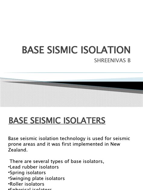 Base Sismic Isolation | PDF