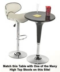 Chrome Bar Table | Pneumatic Table for Exhibition Use