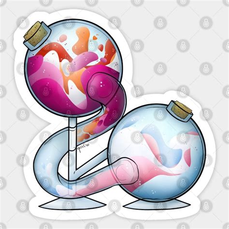 Lesbian And Transgender Pride Potion Gay Sticker Teepublic