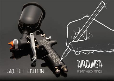 Airgun Im Sketch Look Neue Lackierpistole Von Anest Iwata