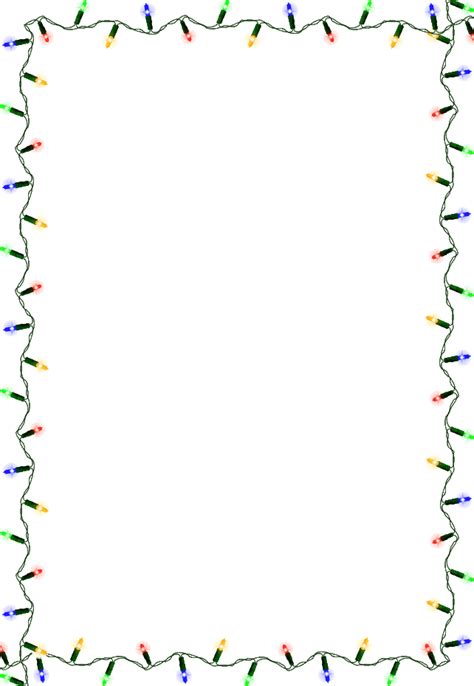 Christmas Lights Border Coloring Page - AydinilBeasley