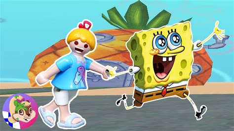 Päivä BIKINI BOTTOMissa SPONGEBOBin ja Hannahin kanssa Obby Roblox Playmobil Familie