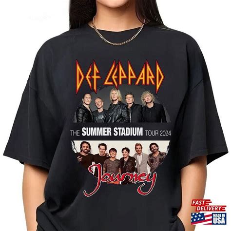 Def Leppard And Journey Tour T Shirt The Summer Stadium Unisex