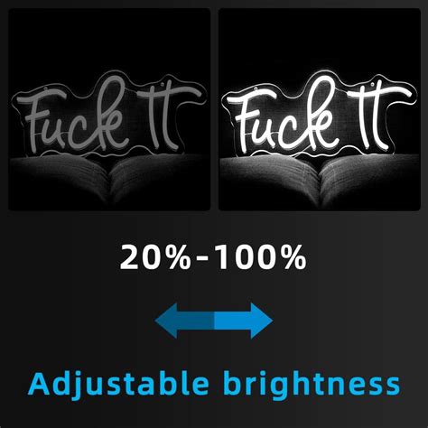 Letreros De Ne N Con Texto En Ingl S Fuck It Con Palabras De Cuss Luz