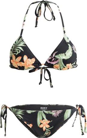 Roxy PT Beach Classics Tiki Tri Bikini Set Anthracite Island Escape Ab 48 24 2025