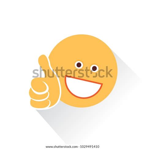 Cute Emoticon Thumb Emoji Vector Illustration Stock Vector (Royalty Free) 1029491410 | Shutterstock