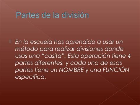 Partes De La Divisi N Ppt