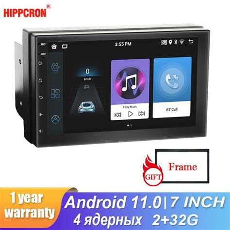 Hippcron 2 Din 7-дюймовый 1+16G/2+32G Android 11 Автомобильное радио ...