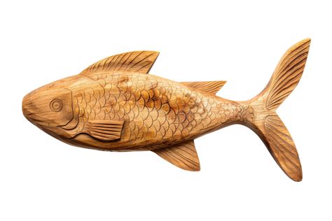 Wooden Fish Sculpture Isolated Png