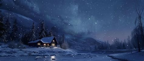 The Perfect Winter Night For Stargazing Premium Ai Generated Image