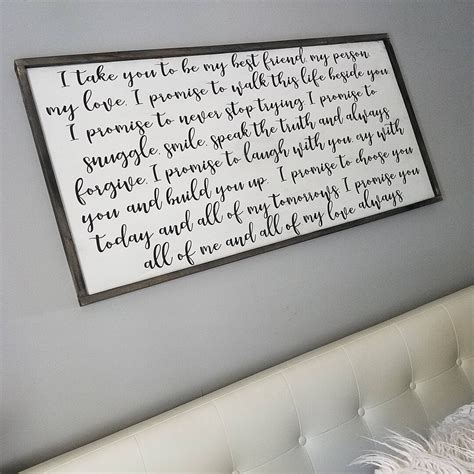 Personalized Wedding Vow Sign First Dance Wedding Song Anniversary Gift