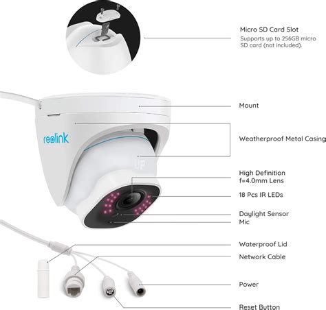 Caméra de Surveillance Reolink RLC 820A PoE Sécurité Détection Personne