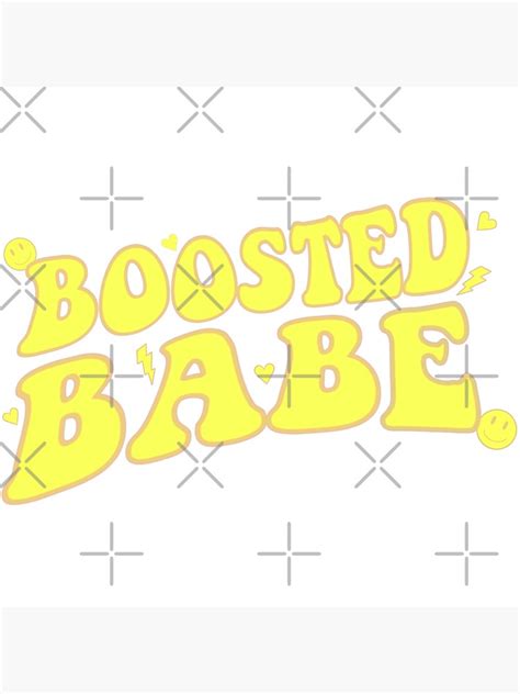 Boosted Babe Yellow Aesthetic Poster For Sale By Jessicaleah Redbubble