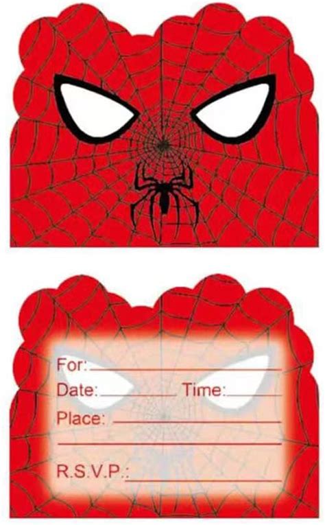 Amazon Pcs Spiderman Superhero Birthday Party Invitation Cards