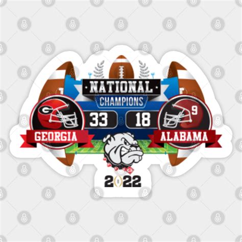 Georgia Bulldogs - 2022 National Champions - Georgia Bulldogs - Sticker ...