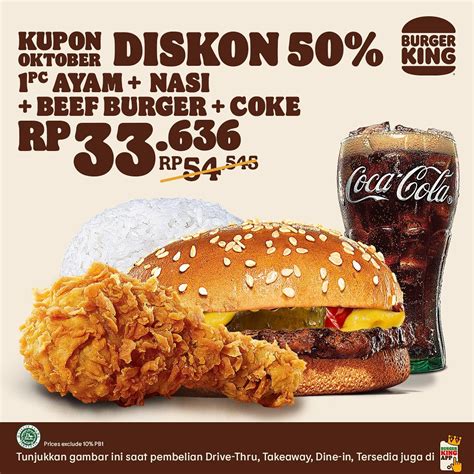 Kupon Burger King Khusus Untuk Bulan Oktober Sopasti