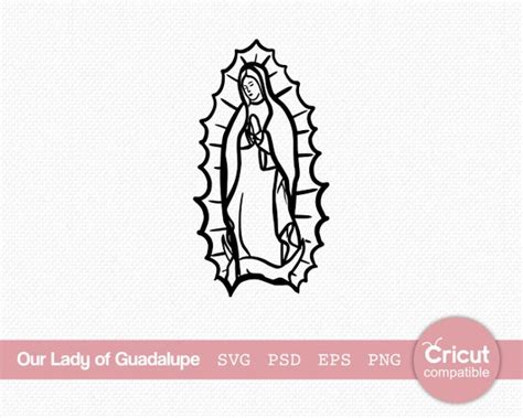 Nuestra Señora De Guadalupe Svg Virgen De Guadalupe Svg Mary Etsy España