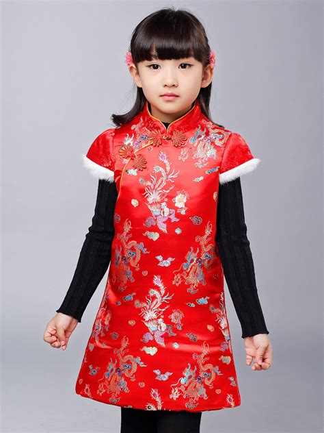 Купить Китайский традиционный наряд для детей Дракон и Феникс cheongsam ...