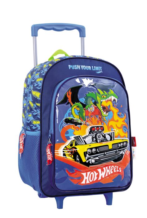 MOCHILA WABRO HOT WHEELS DRAGON 16 CARRO 2 COLORES