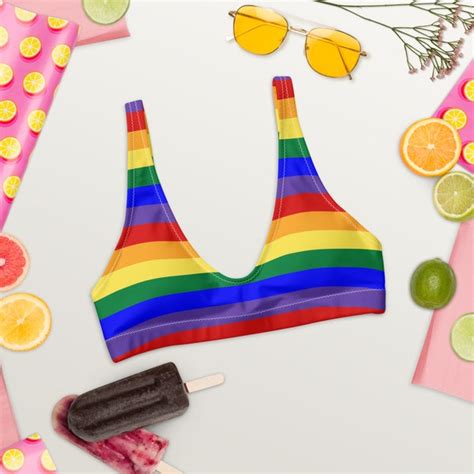 Rainbow Bikini Etsy