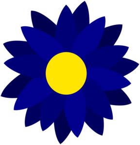 Blue Daisy Clip Art at Clker.com - vector clip art online, royalty free ...