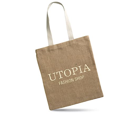 Shopper In Juta E Manici Di Cotone Logo Personalizzato Da